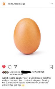 Foto del huevo de Instagram que destronó a Kylie Jenner