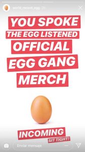 Merchandising huevo instagram