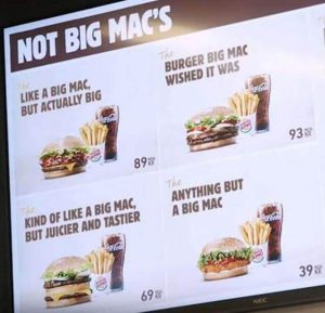 burger king vs mc donalds por big mac