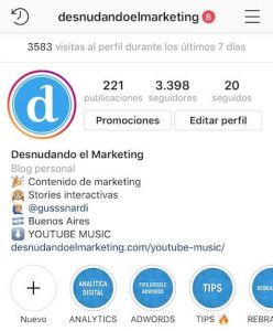 Instagram de Desnudando el marketing
