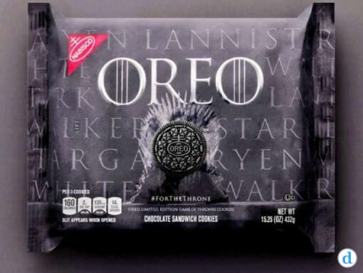 Oreo lanzó unas galletas especiales sobre Game of Thrones 👑