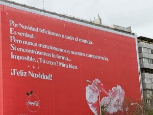 Publicidad de Coca Cola contra Pepsi en Navidad